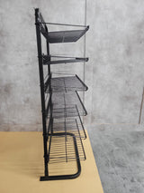 NEW SIZE CS6SHELFBK-C 6 Shelf Display Stand Black Frame and Shelves 30 Inches Wide